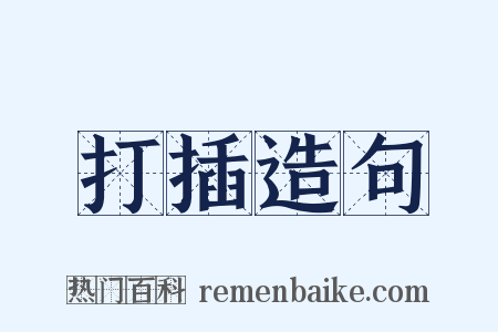 打插造句是什么意思的图片